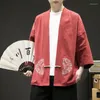 Ethnic Clothing Embroidery Haori Kimono Harajuku Japanese Style Plus Size Men Samurai Costume Yukata Asian Clothes Cardigan Women Jacket