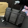 10A Fashion Trendy Unisex Laptop Bags Bags Lattice Business Bag Briefcase Luxury Designer Business Quality Handbag 230715 Shoulder Stri Ufqh