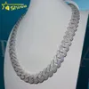 Gorąca sprzedaż Naszyjnik łańcucha kubańskiego vvs moissnaite lodowany biżuteria Hip Hop 4Rows Moissanite Cuban Chain