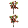 Fleurs décoratives 2pcs Branches de grenade artificielles