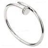 Designer schroef armband sieraden merkbangle goud vergulde titanium stalen diamant voor dames mannen sier klassieke armbanden feest geschenk armbanden 1345