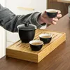 Ensembles de voies de thé Ceramics Travel Tea Set comprennent 1 pot 3 tasse de thé chinois tasses tasses et tasses Teeware Teware Pottery en céramique