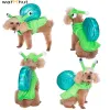 Parkas Warmhut New Dog Cat Snail Costumes Funny Pet Halloween Christmas Cosplay Dog Hoodie Clothes Party kostymkläder för valphundar