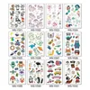 Tattoo overdracht tattoo stickers Luminous kind kind tijdelijke nep tatoeages gloedpasta op gezicht armbeen voor kinderen body art mermaid sticker 240427