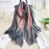 Sjalar nytt mode vanligt ombre Lurex glitter viskos halsduk sjal lady hög kvalitet gradient pashmina frans stal bufandas muslim hijab d240426