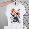 Męskie koszulki Kurosaki Ichigo Tekkou Skull T Shirt Men Nowe swobodne krótkie wybielone bielone wybielacz Tshirt Homme manga unisex T-shirt TS T240425