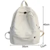 Школа женщина белый рюкзак женщин Хлопковое холст школьная сумка для подростки для девочек рюкзаки модные дамы складыва