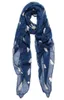 Bérets Sconeyshine ylw femme Lady Penguin Print Châle voile Rectangle foulard 14773572