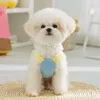 Hundkläder Macaron Color Dogs Waffle Top Cute Breattable med Traction Buckle T-shirt Polyester Pet Tank för katter