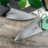 Pocket 7250 Lance 9 Couteau pliant automatique 8CR13MOV Point de goutte Blade noir avec poignée en aluminium vert chasse Camping Edc Outdoor Auto-défense Couteaux