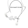 Choker Leaf Necklace Silver Color Pearl Leaves Halsband Fashion Women Party Clavicle Chain Jewelry Accessories Gift