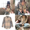 Damenblusen Shirts Designer Fashion Classic Summer Plaid T-Shirt Plus Size Casual Long Sleeve Top Drop Lieferung Bekleidung Kleidung OTSW2