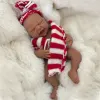 Puppen 7 "Junge Micro Präemie Ganzkörper Silikon Schwarz Haut Krybabypuppe" Ethan "lebensechter Mini -Reborn Doll Überraschung Kinder Antistress