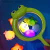 Песчаная игра с водой Fun милая игрушка для животных для плавания вода светодиодные светодиодные животные набор животных игристые плавучих игрушек для ванны и малыша Q240426