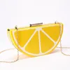 Evening Bags Fashion HandBags Acrylic Shoulder Bag Womrn Fruit Watermelon Lemon Clutch Female Party Wedding Purses Wallet