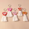 Keychains Lanyards Fashion Love Heart Tassel Keychain Souvenir Gifts For Women Men Men Auto Key Handtas Hanglijst Kiyringen Diy Sieraden Accessoires