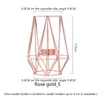 Ljushållare Metal Rose Gold Fashion Nordic Geometric Iron Candlestick Wall Table Ornament Home Decor Romantic Valentines Day