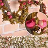 Dekorativa blommor Silk bröllopsfest vägg hängande dekoration konstgjord blomma vinrankas simulering murgröna blad diy hem födelsedag girland falsk ros