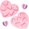 Moulds Silicone Diamond Love Baking Mold Set Letter Number Molds 1/6/8 Cavity Heart Mousse Pastry Cake Chocolate Soap Candle Mould