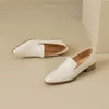 Casual Shoes FEDONAS 2024 Women Pumps Thick Heels Pointed Toe Genuine Leather Concise Woman Spring Summer Basic Office Lady Working