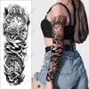 Trasferimento tatuaggio impermeabile temporaneo tatuaggio adesivo tatuaggio cranio orologio tatto falso flash tatoo braccio tato per ragazze donne 240426