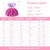 Robes de fille vikita filles de coeur de coeur robes enfants manches courtes robes d'été enfants en tulle gâteau en couches irrégulières