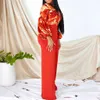 Women's Two Piece Pants Summer Fashion Printing Two Piece Set Women Office Ladies Casual Printing Shirt Wide Leg Pants Two Piece Set African Women Y240426