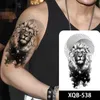 Tatuagem Transferência de tatuagem 1pcs Tattoo Sticker Arm Lion Tiger Snake Elephant Tattoos temporário 3D Antebraço meia de manga temporária Tattoos Fake Tattoos 240426