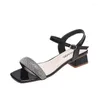 Casual Shoes 2024 Ladies Thin High Heels Fashion Rhinestones Sandaler Kvinna Pumpar Peep Toe Female For Women Party High-Heeled