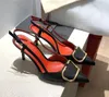 Sandały designerskie formalne buty damskie wysokie obcasy buty palców klasyczne metalowe v klamra seksowne buty weselne nago czarne czerwone matowe szpilki szpilki