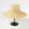 Womens Summer Hat Wide Brim Sun Bucket Dance Stage Performance Raffia Straw Beach 240423