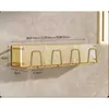 Tandenborstelhouders Tandenborstelhouder Luxe en stevige gouden acryl Acryl Badkamer Accessoire Gat Wall Free Installatie Tandenborstel Cup Opslagrek 240426