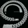 Crazy Hiphop Chain 20mm Width Box Clasp Sterling Silver 925 Pass Diamond Tester Iced Out Ideal Cut Moissanite Cuban Necklace