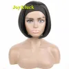 Wigs Synthetic Headband Wig Short Bob Straight Black Hair High Temperature Good Quality Daily Use African Women Wig