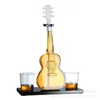 V5YV Bar Tools High borosilicate glass guitar red thickened transparent craft wine bottle decoration 240426