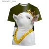 T-shirts masculins T-shirt imprimé de singe gorille gorille motif de mouton drôle manche courte vêtements créatifs rond tshirt Q240426