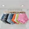 Women's Shorts Raw Denim Shorts Womens Jeans New High-waisted Tassel Design A-line Wide-leg Hot Pants Booty Shorts Y240425