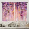 Vorhang Ozean Aquarell Blumenlandschaft Mädchen 3D Digitale Druckfenster Vorhänge für Kinder Wohnzimmer Schlafzimmer Badezimmer Tür Kicthendecor