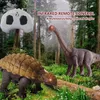 RC Dinosaur Kids Toy Remote Control con leggero regalo di compleanno per bambini con radiocontrollo elettrico Ankylosaurus 240417