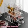 4Layer Plastic Drawer Storage Box Transparent Dammtät solglasögon Kosmetiska skrivbord Stationery Rack Kitchen 240415