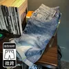 Sommer Herren Denim Shorts2024Anal Thin High-End und modische gedruckte Hosenmarke Mody Brand Casual Blue Shorts 240415