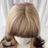 Wig Womens Long Hair Full Headset Style Large Wave Siamese Cat Gradient Curly Air Bang Imitation Human