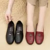 Lässige Schuhe Frauen flache Leder -Ladung Frauen Moccasins Bowtie Flats Slip auf bequeme Mutterschuhe