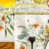 Table Cloth 4 pieces of floral mats 30X45CM linen table mats for spring parties used for wedding party kitchen decoration table mats 240426