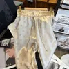 Acido acetico di olivo Miglioramento dei pantaloni a gamba larga stretti Summer femminili Nuovi pantaloni a semi sciolti di alta qualità pantaloni casuali