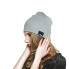 Słuchawki/zestaw słuchawkowy unisex dzianin Bluetooth 5 0 kapelusz męski damski sport sport beztopnia czapka muzyczna ręka za darmo czapka szarość biały
