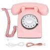 Accessories Retro Landline Phone Vintage Old Fashioned Telephone Classic Rotary Dial Telephone Fixed Wired Phones for Home Office Hotel