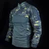 Tactische T-shirts Mege Tactical Camouflage Militair Battle Shirt Type II Lange mouwen Bladbaar snel drogen Multi Camera Outdoor Cotide Cotide Kleding 240426