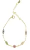 TRENDY ROUGE vert bleu bleu turc pave cz Blue Eye Gold Chain Chain Bracelet A réglable Femme Bijoux 9183618