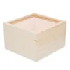 Gift Wrap Wooden Unfinished Box Clear Slide Top Wood Soap Vintage Jewelry Boxes Treasure Chest Craft Shadow Diy